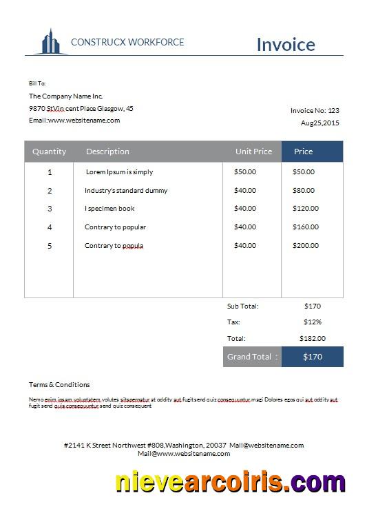 Free Architecture Invoice